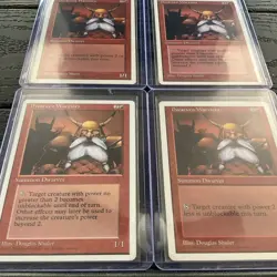 Lot of (5) 1995 Dwarven Warriors OLD SCHOOL Magic the Gathering Card RARE - Image 2