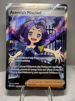Mega Evolution Acerola's Mischief #165 Trainer Ultra Rare NM Pokemon Card - Image 1