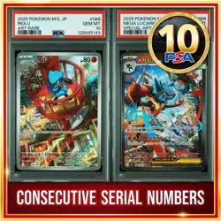 PSA10 Pokemon Card Riolu AR Mega Lucario EX SAR Consecutive Serial - Image 4