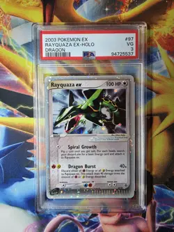 2003 Pokemon PSA 3 Rayquaza ex-Holo #97 Dragon Card - Image 1