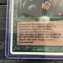 Misprint MINT 1995 Magic The Gathering Argothian Pixies Summon Faeries RARE MTG - Image 2
