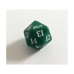 WOTC MTG Spindown d20 Life Counters M2019 - Green & Blue w/White NM - Image 1