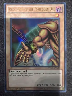 Yugioh Right Arm of the Forbidden One YGLD-ENA20 Ultra Rare 1st Edition LP - Image 1