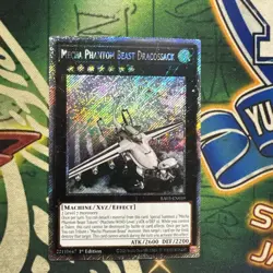 Yugioh! Mecha Phantom Beast Dracossack RA03-EN039 Platinum Secret Rare 1st Ed NM - Image 1