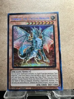 *** TIMAEUS THE UNITED DRAGON *** 1ST EDITION PRISMATIC RARE MP23-EN003 YUGIOH! - Image 1