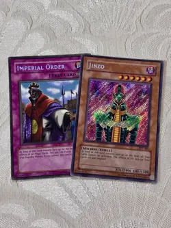 Yugioh 2002 Pharoah's Servant Imperial Order + Jinzo PSV-000 Secret Rare - Image 1