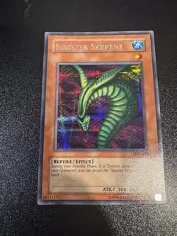 Yugioh Sinister Serpent SDD-002 Prismatic Secret Rare LP - Image 1