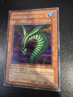 Yugioh Sinister Serpent SDD-002 Prismatic Secret Rare LP - Image 2
