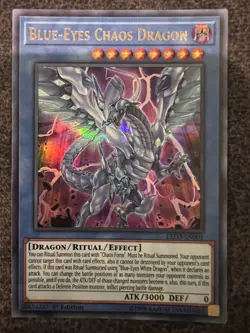 Yugioh Blue-Eyes Chaos Dragon LED3-EN001 Ultra Rare 1st Edition NM - Image 1