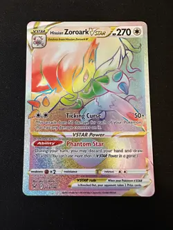 Hisuian Zoroark VSTAR 203/196 Lost Origin Full Art Hyper Rare Pokemon Card - Image 1