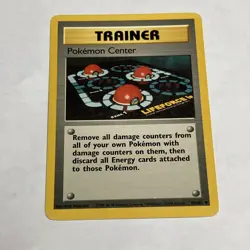 Pokemon Center Base Set Unlimited Uncommon Card 85/102 WOTC, LP/MP Condition - Image 1