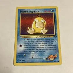 Pokemon TCG Misty's Psyduck Gym Challenge Common Card 90/132 MP - Image 1