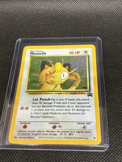 Pokemon Meowth Holo Card 10/53 WOTC Promo NM - Image 3