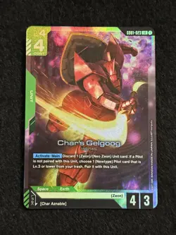 Char’s Gelgoog - Newtype Rising #GD01-023 LR - NM / Mint Gundam Card Game - Image 1