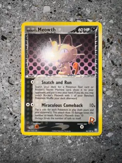Pokemon TCG Cards Rocket's Meowth 46/109 Team Rocket Returns Uncommon - Image 3