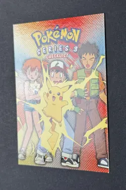 2000 Topps Pokemon TV Animation Edition Series 3 Checklist Card ft. Pikachu Etc - Image 3