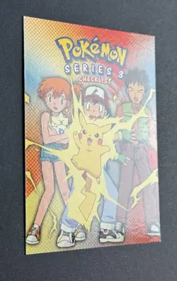 2000 Topps Pokemon TV Animation Edition Series 3 Checklist Card ft. Pikachu Etc - Image 4