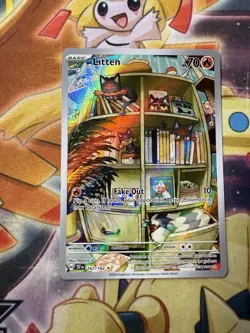 Pokemon TCG Litten Temporal Forces Illustration Card 167/162 Near Mint Condition - Image 1