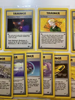 HUGE Lot of (35) Pokemon WOTC Trainer Cards Gym Heroes Challenge Fossil RARES - Image 3