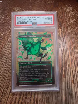 2025 MTG Final Fantasy TRAVELING CHOCOBO * Neon Ink Green #0551d * PSA 10 MINT - Image 1