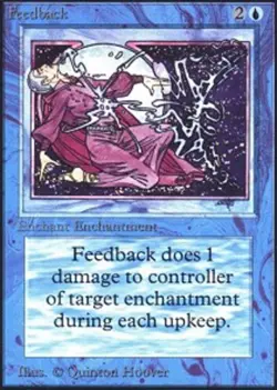 Light Play, English MTG Regular Feedback Unlimited Magic the Gathering - Image 1