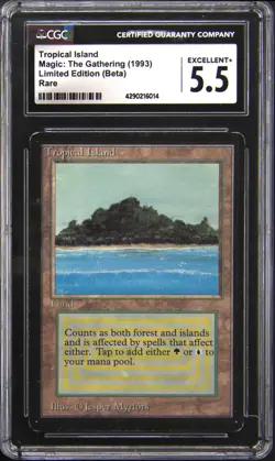1993 MAGIC THE GATHERING MTG BETA TROPICAL ISLAND CGC 5.5 - Image 1