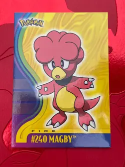 Magby 2001 Topps Pokemon TV Animation Edition Johto League Champions #240 - Image 1