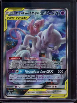 2016 POKEMON BLACK STAR PROMO #SM191 MEWTWO & MEW GX TAG TEAM POWER PARTNERSHIP - Image 1