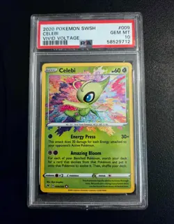 2020 Pokemon SWSH Celebi Vivid Voltage PSA 10 Gem Mint #009 - Image 1