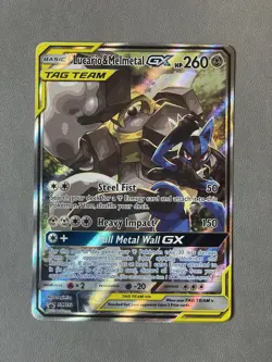 Pokemon TCG Lucario & Melmetal GX SM192 Black Star Promo Full Art Tag Team NM - Image 1
