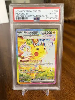 PSA 10 Pikachu Ex 2024 Pokemon Ssp En-Surging Sparks #238 - Image 1