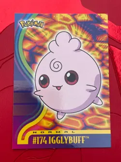 Igglybuff 2001 Topps Pokemon TV Animation Edition Johto League Champions #174 - Image 1