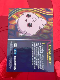 Igglybuff 2001 Topps Pokemon TV Animation Edition Johto League Champions #174 - Image 2