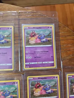 10 HD SWIRL Pokemon TCG Galarian Slowpoke Cosmos SWSH Black Star Promo SWSH126 - Image 5