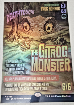 MTG Innistrad Remastered The Gitrog Monster Movie Style 11x17 Holo Foil Poster - Image 1