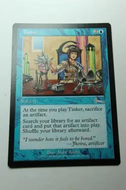 MTG Tinker x1- -Urza's Legacy-Lightly Played - Image 1