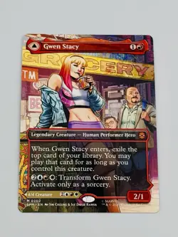 Gwen Stacy (Borderless) 0202 (M) MTG Marvel's Spider-Man (SPM) - Image 1