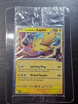 Team Rocket's Zapdos Pokemon Destined Rivals Stamped Asia Exclusive Promo Sealed - Image 1