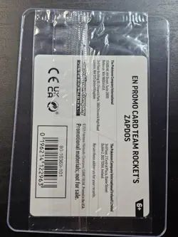 Team Rocket's Zapdos Pokemon Destined Rivals Stamped Asia Exclusive Promo Sealed - Image 2