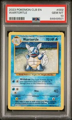 Wartortle 002/034 English CLB PSA 10 2023 Pokemon Trading Card Game Classic - Image 1