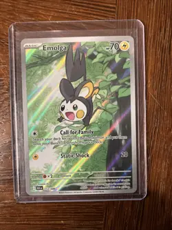Emolga 112/086 SV Black Bolt Illustration Rare Near Mint English Pokemon Card - Image 1