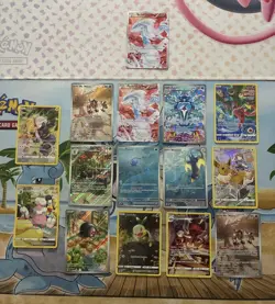 Pokemon Card Full Art Alt Art Fire Pikachu Reshiram Deoxys Eevee - Image 1