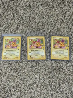Birthday Pikachu 24 Celebrations Classic Collection Holo Pokemon TCG 2021 NM X3 - Image 1