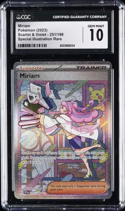 2023 POKEMON SCARLET & VIOLET SPECIAL ILLUSTRATION RARE MIRIAM CGC 10 GEM MINT - Image 1
