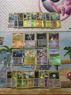 Vintage Pokemon Card Lot Reverse Holo Fire Mewtwo Raichu - Image 1