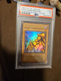 Yugioh PSA 5 LOB 1st Ed Right Arm Of The Forbidden One - Image 1