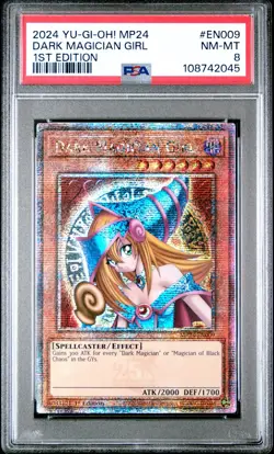 2024 Yu-gi-oh! Dark Magician Girl MP24-EN009 Quarter Century PSA 8 - Image 1