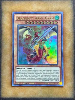 Yugioh Dragunity Arma Gram GFTP-EN036 Ultra Rare 1st Ed NM - Image 1