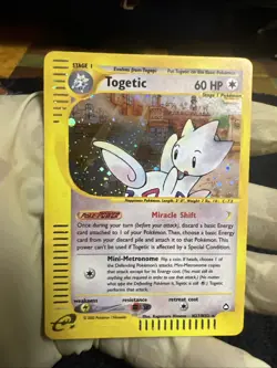 Togetic Holo-Pokemon TCG Aquapolis E-Series Holo Rare Card H27/H32 - Image 1