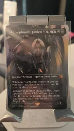 x1 Sephiroth, Fabled SOLDIER / Sephiroth, One-Winged Angel MTG 317 FULL ART 1x - Image 1